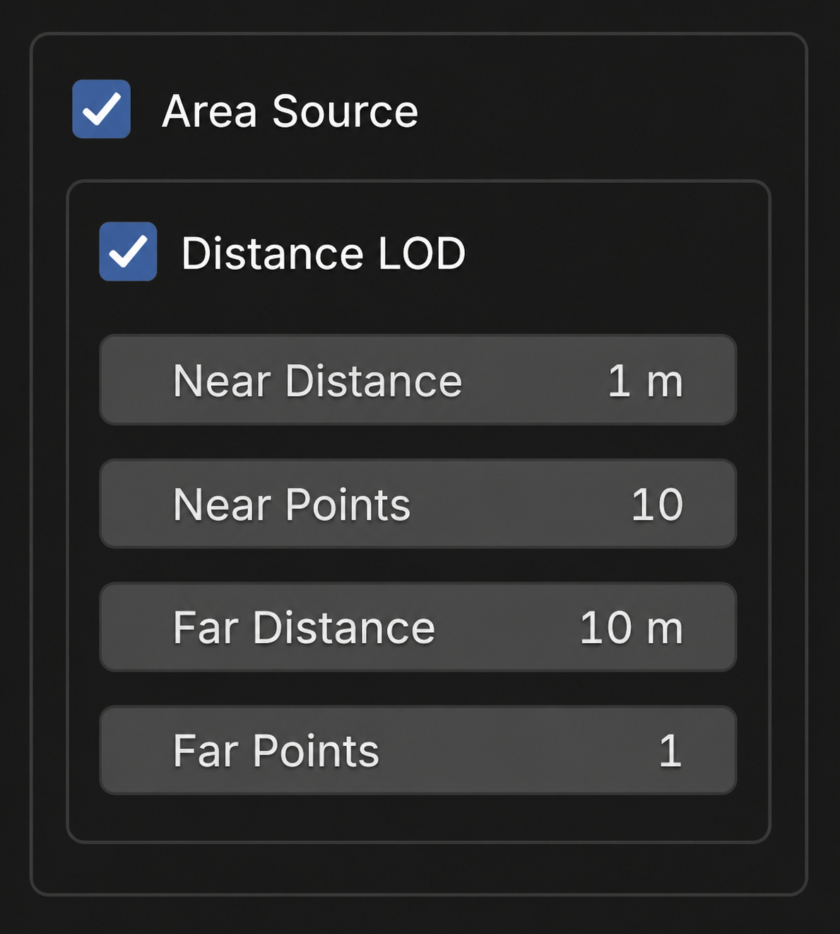 Area Source — Distance LOD
